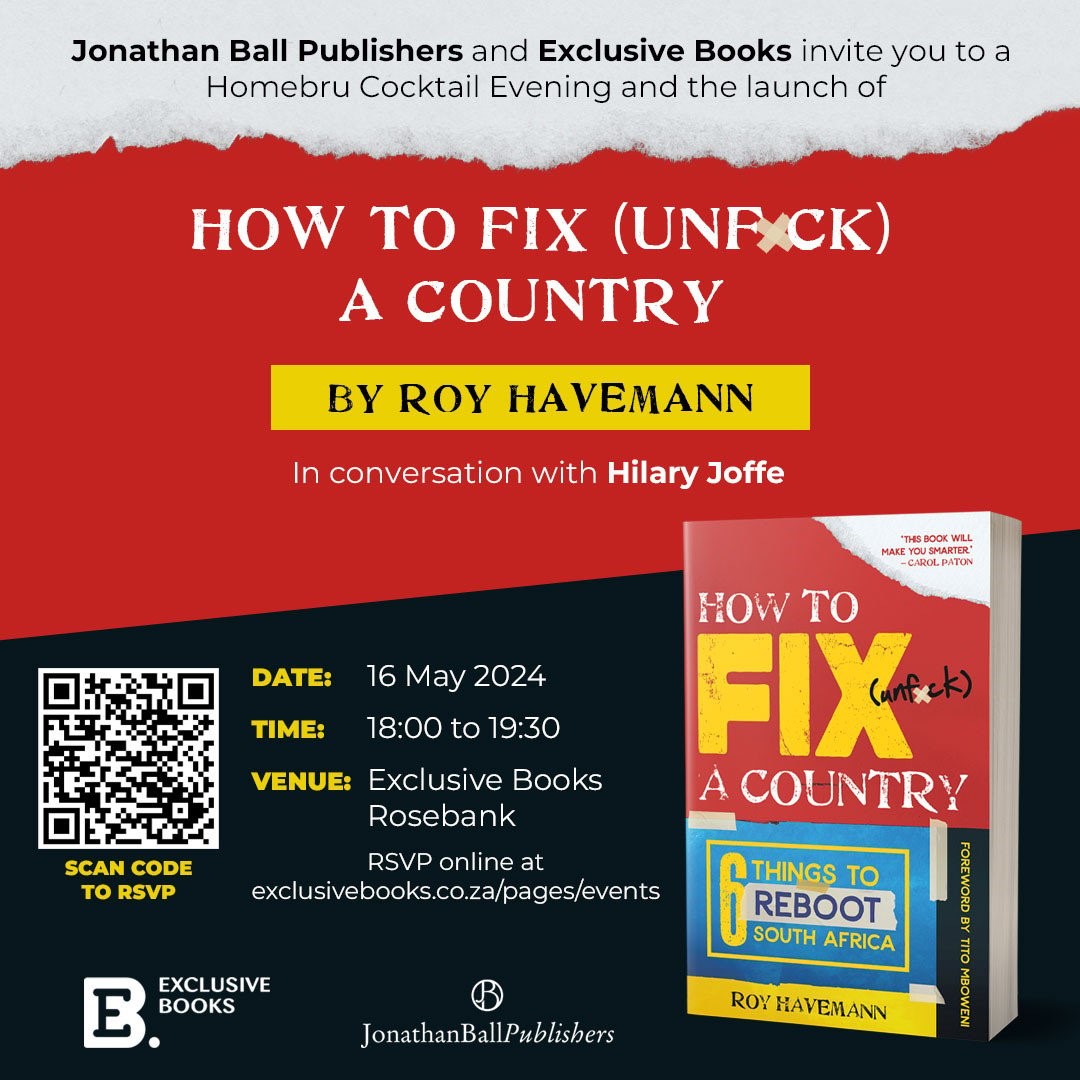  Book Launch: How To Fix (Unf*ck) A Country by Roy Havemann